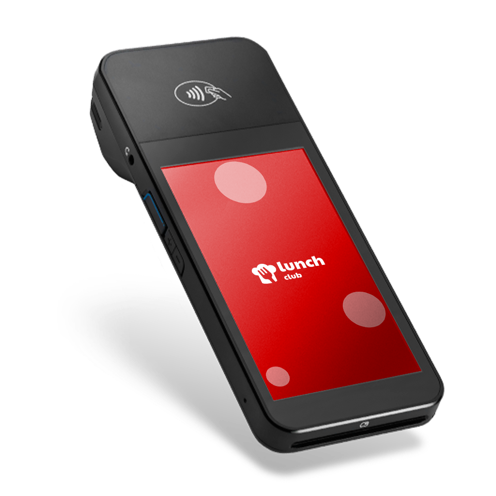 Lunch Club payment terminal with contactless reader